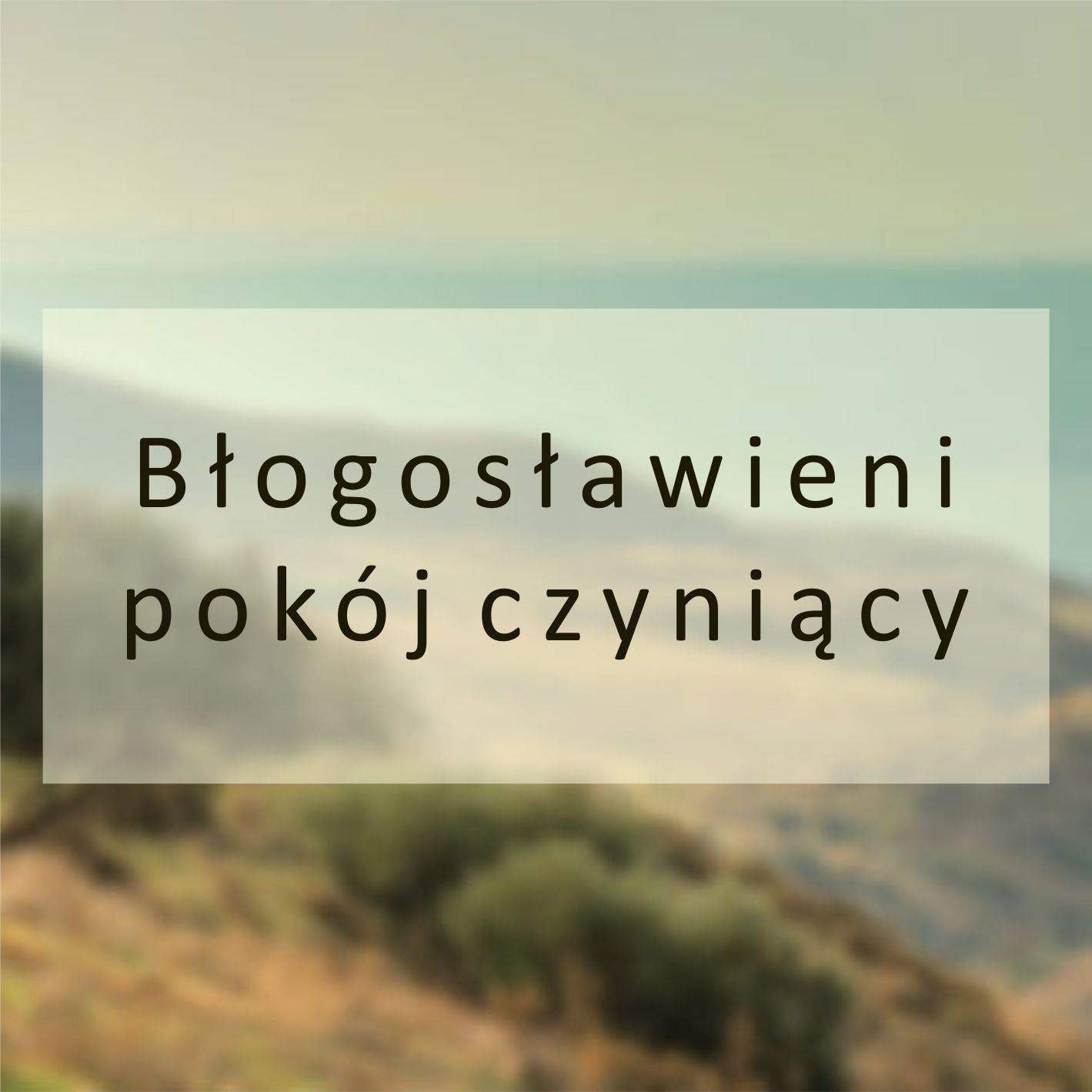 Błogosławieni pokój czyniący